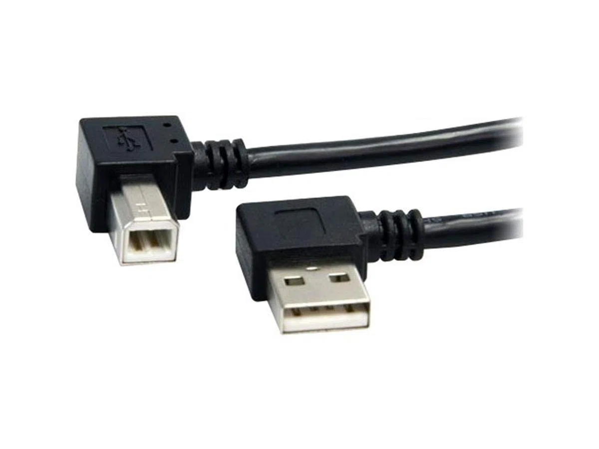 StarTech Cavo USB 2.0 USB-A a USB-B Angolato 91cm, M/M, Nero (USB2HAB2RA3)