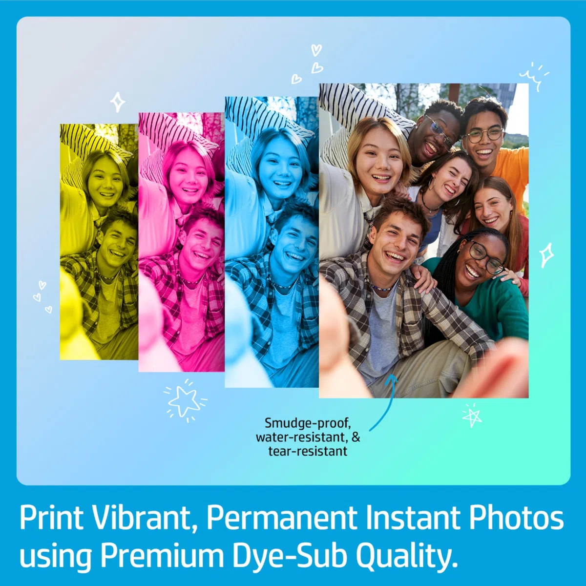 HP Sprocket Studio Plus 4x6 Stampante Foto – 118 Fogli & Cartuccia - Wi-Fi, Sublimazione, App