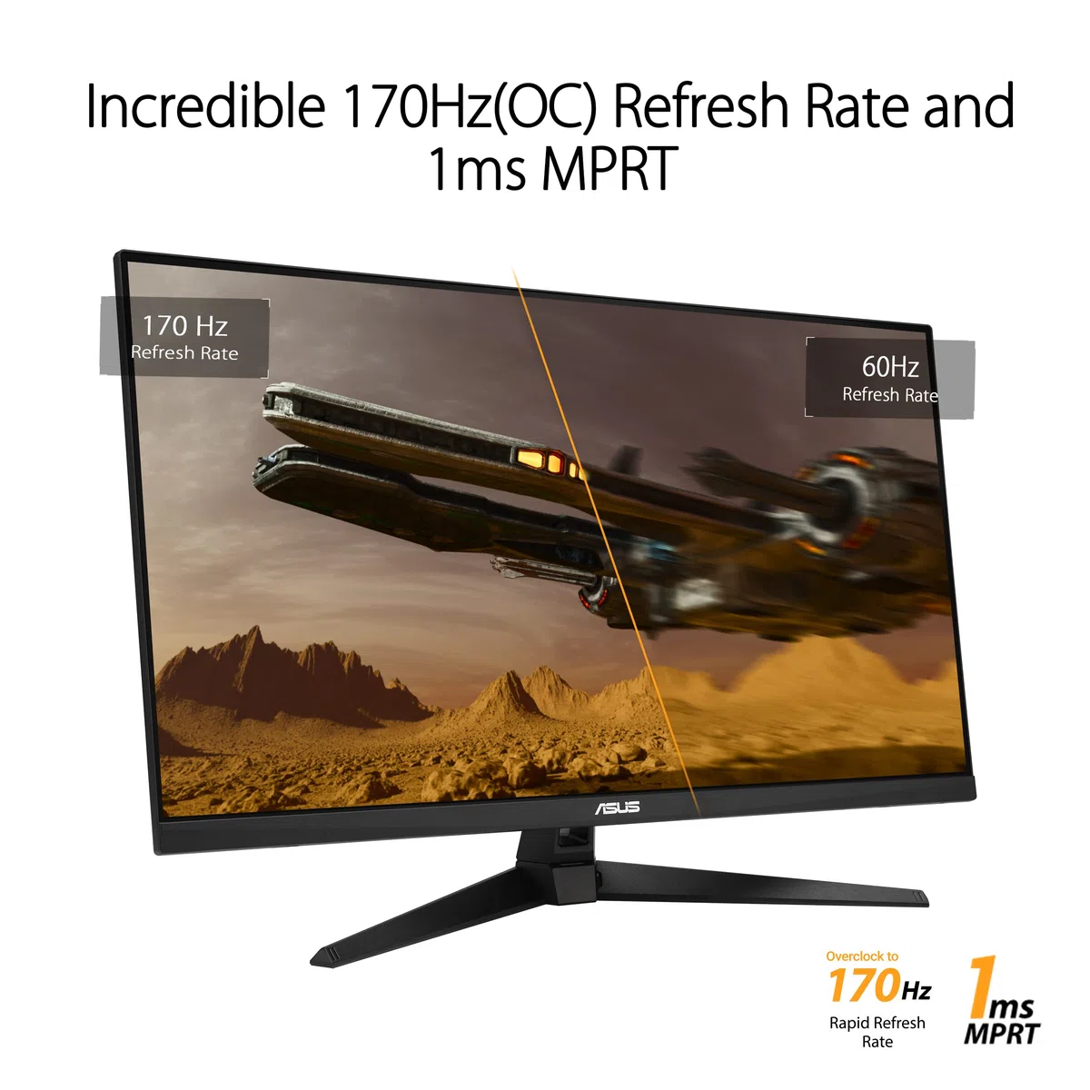 ASUS TUF GAMING VG32AQA1A, Monitor Gaming da 32” WQHD, Nero