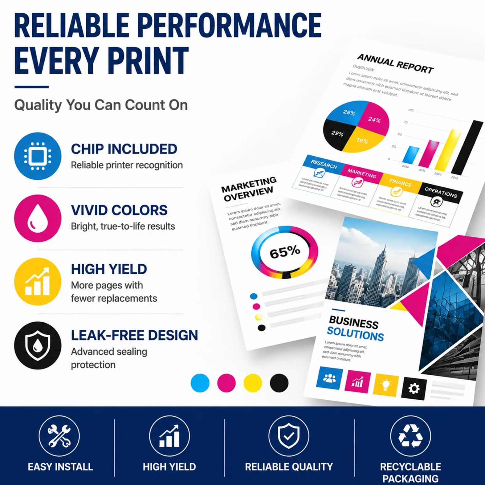 Sostituzione della cartuccia di toner ad alta resa W9020MC per W9020MC W9021MC W9023MC W9022MC, compatibile con HP Color LaserJet Managed E75245dn, con chip